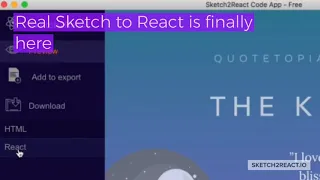 Real Sketch to React Export is here