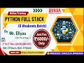 PYTHON FULL STACK 8 Weekends Batch Online Training DURGASOFT