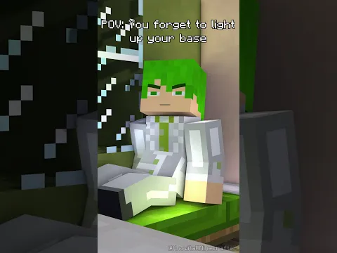 POV: You forget to light up your base - Minecraft Animation #shorts