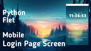 python Flet mobile Login screen