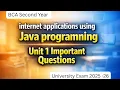 Internet Applications Using Java Unit 1 Important Questions BCA second year