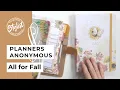 All for Fall planner release from PA Planners Anonymous