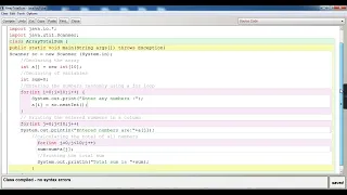 ARRAY TOTAL SUM JAVA CLASS by ASHISH