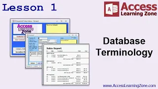 Microsoft Access Beginner Level 01. Lesson 01. Database Terminology
