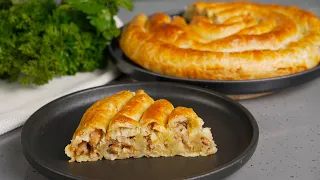 Мой "Ходовой" ПИРОГ на каждый день! Рецепт, который ВСЕГДА выручает! Пирог мясной "Ленивая хозяйка"