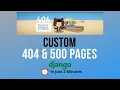 Django Custom 404 500 Page Python Hindi Tutorials