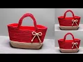 Download Lagu Tas Cantik dari Jerigen Plastik Bekas | Tas Tali Katun | Best out of waste | Jerry Can Craft Ideas