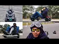 Hyper GoGo Riding it to Max Speed Dji Robomaster S1 follow s me on this Go-kart