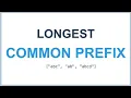 Longest Common Prefix in Python LeetCode 14