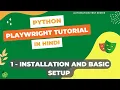 Playwright Python Hindi Tutorial for Beginners 1 Installation Setup