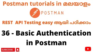 Basic Authentication in Postman API Testing Tutorials REST API Postman API Testing Malayalam