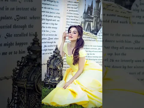 تحولت للأميرة بيل من فلم الجميلة و الوحش 🫣