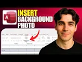 How To Insert A Background Photo In Microsoft Access Forms Tutorial 2026