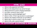 HTML QUIZ Computer Science Quiz 75 Important Questions For Beginners Test Your HTML Knowledge