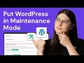 How to Put Your WordPress Site in Maintenance Mode 2026 WP Maintenance Mode Tutorial