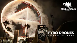 Pyro Drones Showreel Fireworks on Drones Sky Elements Drone Shows