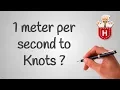 1 meter per second to Knots