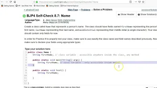 Building Java Programs Self-Check 8 7 Name