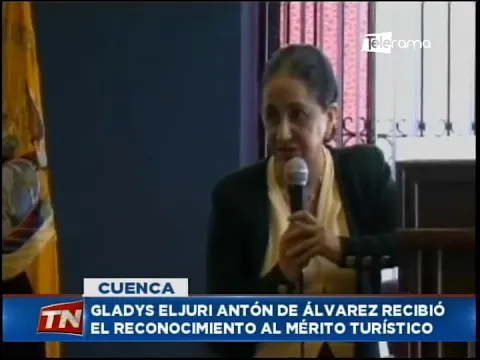 Gladys Eljuri Antón de Álvarez recibió el reconocimiento al mérito turístico