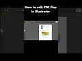 How to edit PDF files in Illustrator Graphics Design