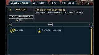 Luminite Ore Mining in RS3
