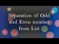 Odd and Even number Separation LIST PYTHON