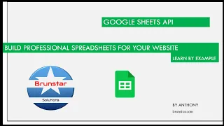2021 Update Google Sheets API - Read and Write Data