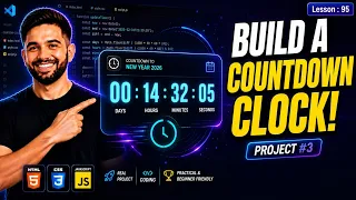 How to Build a Countdown Timer using HTML CSS JavaScript Beginner Web Project