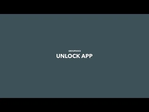 Unlock video tutorial