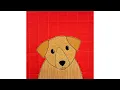 How to assemble the Labrador Retriever block from the More Playful Puppies applique pattern