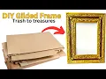 DIY photo frame making at home Recycled Cardboard Newspaper ClayCraft Home frame
