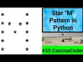 Star M Alphabet Pattern in Python - ConciseCoder Beginners