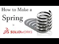 How to make a Spring in SolidWorks - Quick and Simple