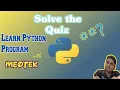 Python Quiz Python Tutorial For Beginners in Python quiz attempt or solution