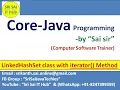 LinkedHashSet class with iterator Method Java Collections Framework Collection Set