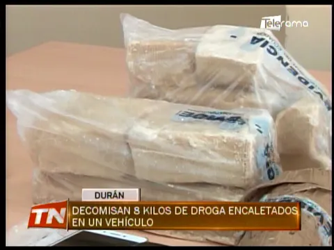 Decomisan 8 kilos de droga encaletados en un vehículo