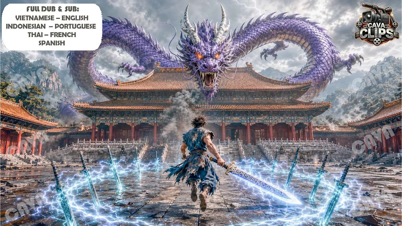War God Uses Sacred Sword To Strike Down Evil Dragon, Saves The People, But Loses All Power poster