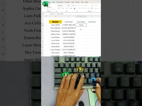 The Excel Shortcut That Instantly Fixes Names (Boss-Approved Trick!) #Excel #FlashFill #Productivity