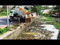 Download Lagu Start incredible new PROJECT! 5-T dump trucks \u0026 dozer fill-up dirt across the CANAL successfully