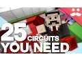 25 Minecraft Redstone Circuits YOU SHOULD KNOW