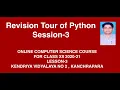 Python Revision Tour - Session-3