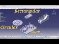 Pattern tool CATIA V5 Part Design Complete Beginner Tutorial Enginuity Lab - Part-28