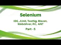 Selenium Tutorial - Selenium IDE Tutorial Junit Testng Selenium Webdriver RC Maven ANT