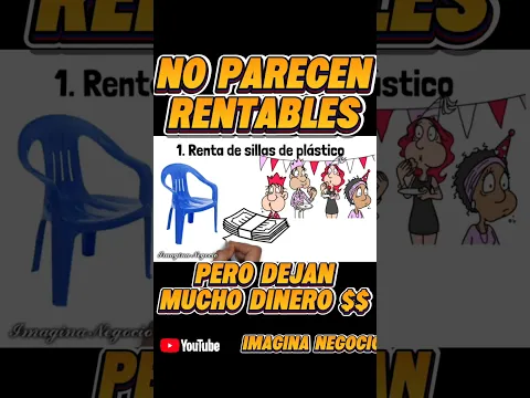 Renta Sillas de Plastico deja Mucho Dinero #negociosrentables