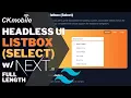 How to create Listbox Select with headless UI with Nextjs React Recoil