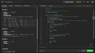 1422 Maximum Score After Splitting a String LeetCode TypeScript
