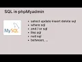SQL basic in phpMyadmin khmer