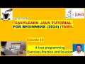 Java programming Exercises Practice and Solution - Episode 13