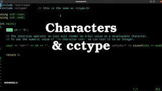 The character data type cctype aka ctype h