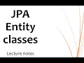 JPA Entity Classes
